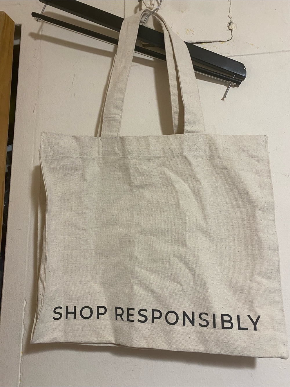 Canvas Tote Bag "Shop Responsibly" - Natural Open to Offers!New